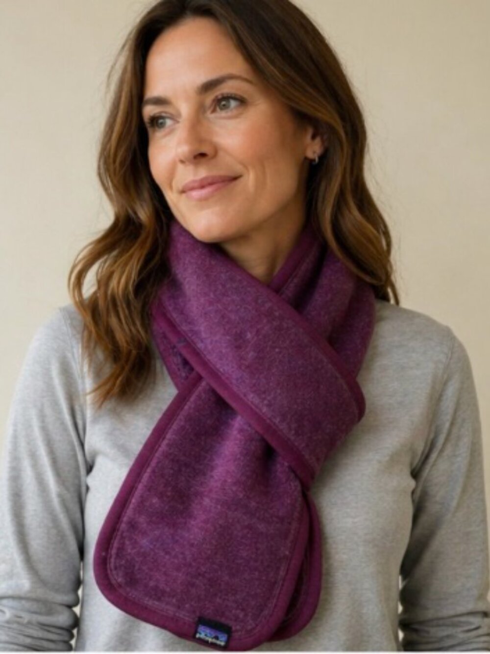 Patagonia Unisex Better Sweater Fleece Soft Scarf Purple 65 in X 8.5